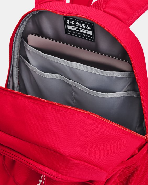 UA Hustle Sport Backpack, Red, pdpMainDesktop image number 4